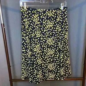 Talbots Women's Petite Small Polka‎ Dot Flare Skirt mid length